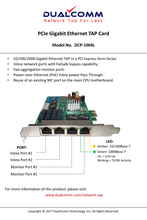 Load image into Gallery viewer, User&#39;s guide for DCP-1004L PCIe Gigabit Network TAP Card