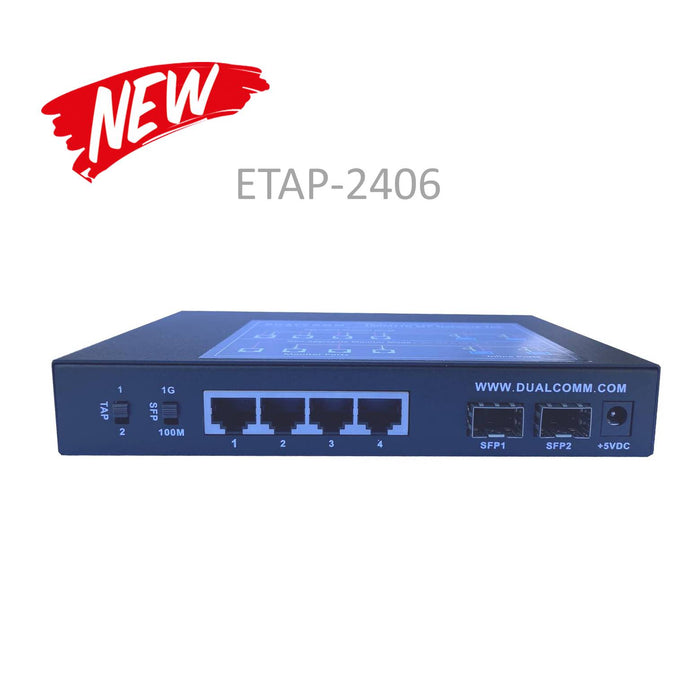 Interac Tap Network Taps for Capturing and Monitoring Network Traffic – Dualcomm