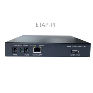 Rear View: ETAP-PI Raspberry Pi Network TAP Appliance
