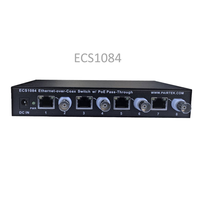 Ethernet over Coax Switch with PoE Pass-Through