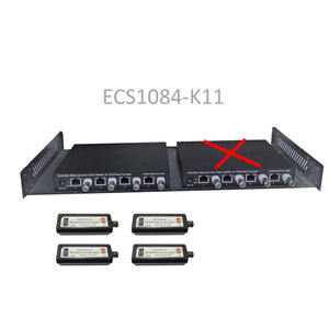 Ethernet over Coax Switch with four DECA-200 EoC Adapters