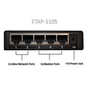 1-to-3 Network Regeneration Tap - Front View