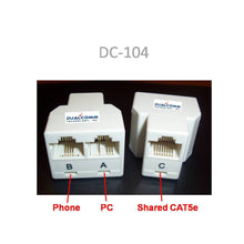 Load image into Gallery viewer, RJ45/RJ11 Splitter Cable Sharing Kit for Ethernet and Phone Lines