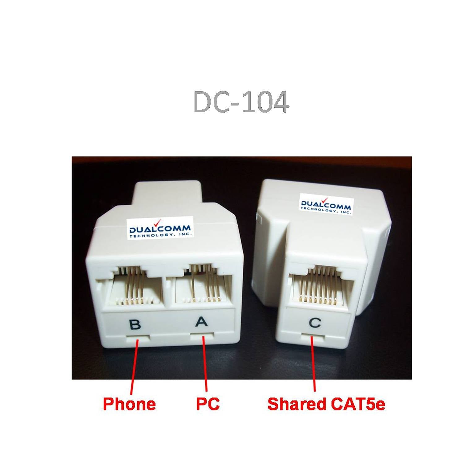 RJ45/RJ11 Splitter Cable Sharing Kit for Ethernet and Phone Lines – Dualcomm