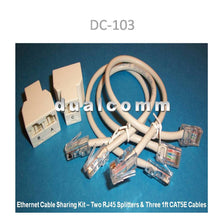 Load image into Gallery viewer, PoE RJ45 Splitter Kit for Ethernet Cable Sharing
